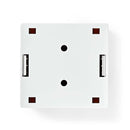 Nedis CCGP89130WT Netwerk Wanddoos Opbouw 2 Poort(en) S/ftp Cat6 Recht Female Goud Verguld Pvc Wit