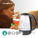 Nedis KAWK330EGS Glazen Waterkoker 1.7L 2200W Zwart