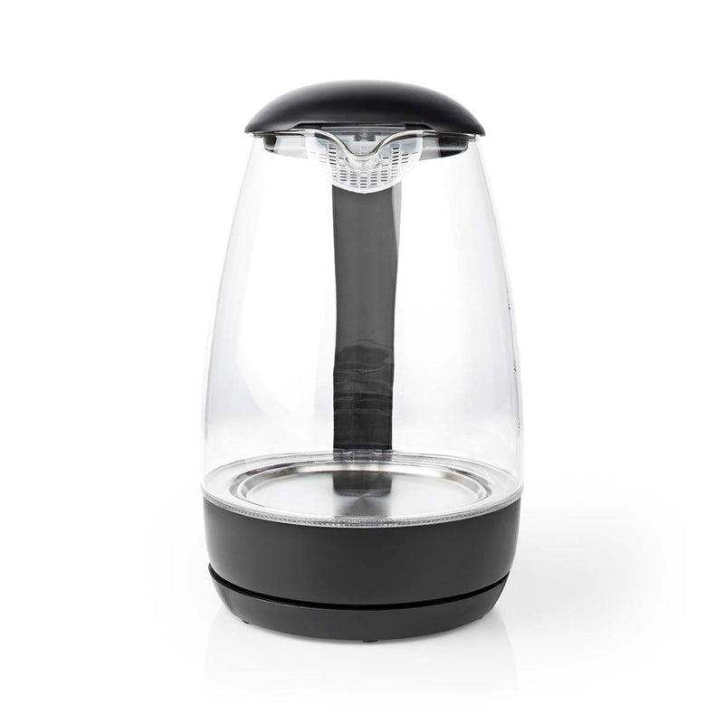 Nedis KAWK330EGS Glazen Waterkoker 1.7L 2200W Zwart