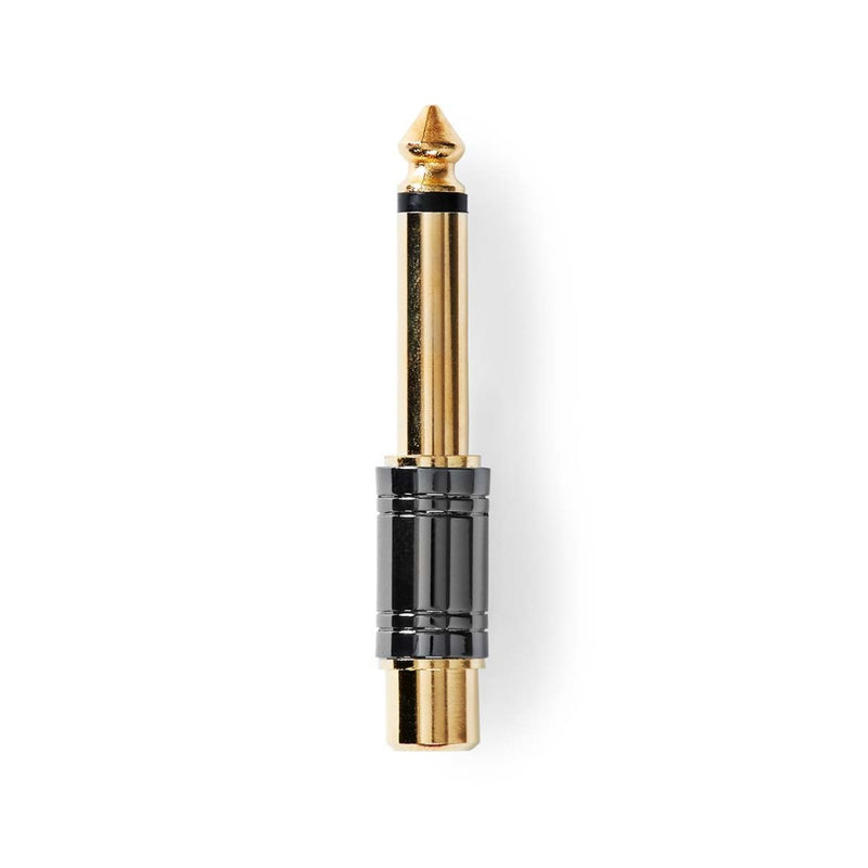 Nedis CABW23935BKG Mono-Audioadapter 6.35 mm Male RCA Female Verguld/Metaal