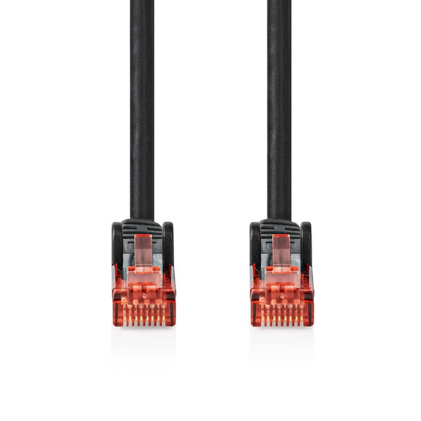 Nedis CCGB85900BK200 Cat6-kabel Rj45 Male Rj45 Male U/utp 20 M Buitenshuis Rond Pvc Zwart Doos