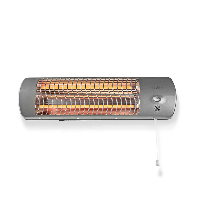 Nedis HTBA10GY Badkamer Verwarming 1200 W Instelbare Thermostaat 2 Verwarmingsmodi X4 Grijs