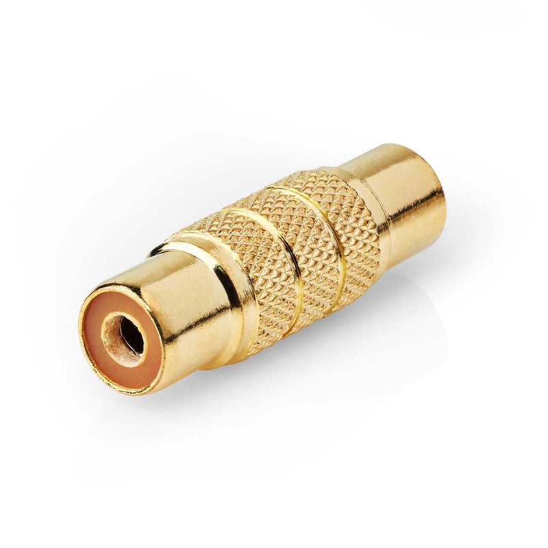 Nedis CABW24950AT Mono-audioadapter Rca Female Rca Female Verguld Recht Metaal Metaal 1 Stuks Doos