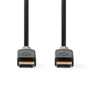 Nedis CCBW37014AT10 Displayport-kabel Displayport Male Displayport Male 8k@60hz Verguld 1.00 M Rond