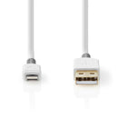 Nedis CCBW39300WT30 Lightning Kabel Usb 2.0 Apple Lightning 8-pins Usb-a Male 480 Mbps Verguld 3.00