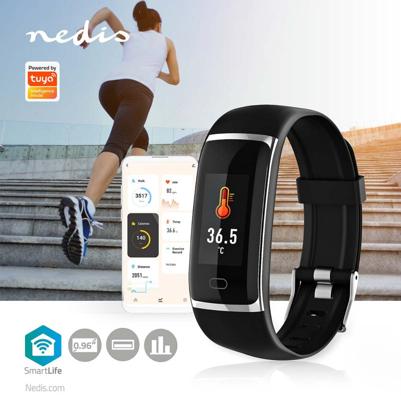 Nedis BTSW001BK Smart Watch Lcd-scherm Ip67 Maximale Gebruiksduur: 7200 Min Android&trade; / Ios Zw