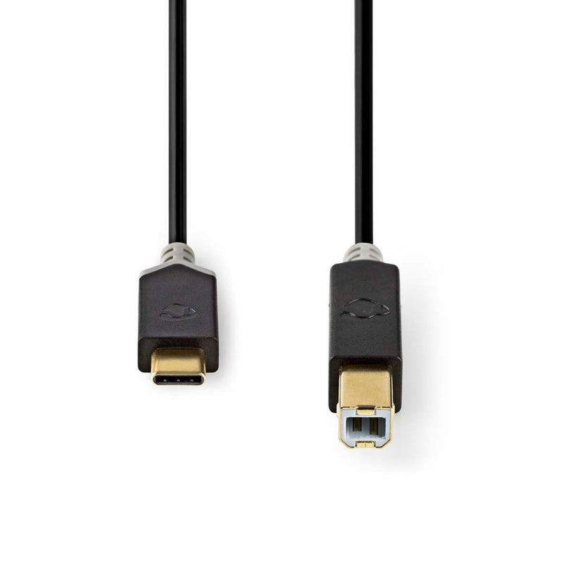 Nedis CCBW60651AT20 Usb-kabel Usb 2.0 Usb-c&trade; Male Usb-b Male 480 Mbps Verguld 2.00 M Rond Pvc
