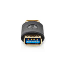 Nedis CCBW60900AT Usb-adapter Usb 3.2 Gen 1 Usb-a Female Usb-a Female 5 Gbps Verguld Antraciet Doos