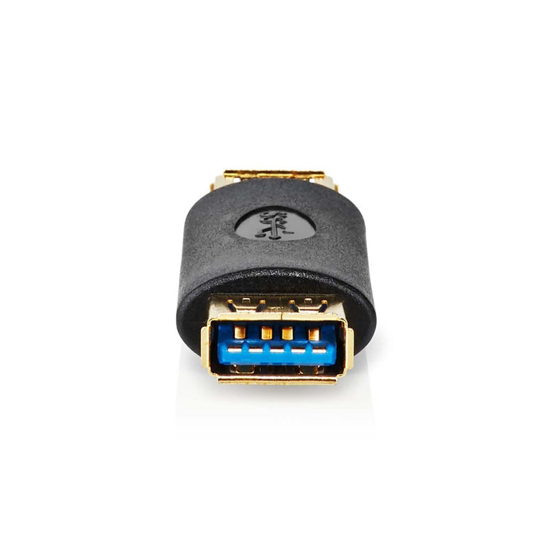 Nedis CCBW60900AT Usb-adapter Usb 3.2 Gen 1 Usb-a Female Usb-a Female 5 Gbps Verguld Antraciet Doos