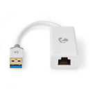 Nedis CCBW61950WT02 Usb-a Adapter Usb 3.2 Gen 1 Usb-a Male Rj45 Female 1 Gbps 0.20 M Rond Verguld P