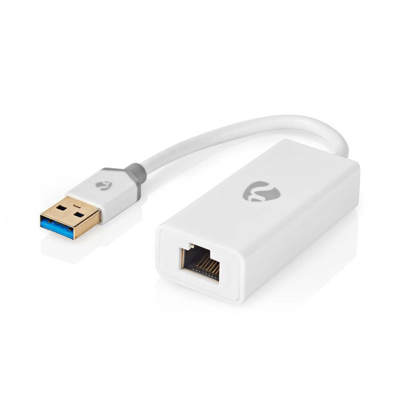 Nedis CCBW61950WT02 Usb-a Adapter Usb 3.2 Gen 1 Usb-a Male Rj45 Female 1 Gbps 0.20 M Rond Verguld P