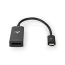 Nedis CCGB64353BK02 Usb-adapter Usb 3.2 Gen 1 Usb-c&trade; Male Displayport Female 0.20 M Rond Vern