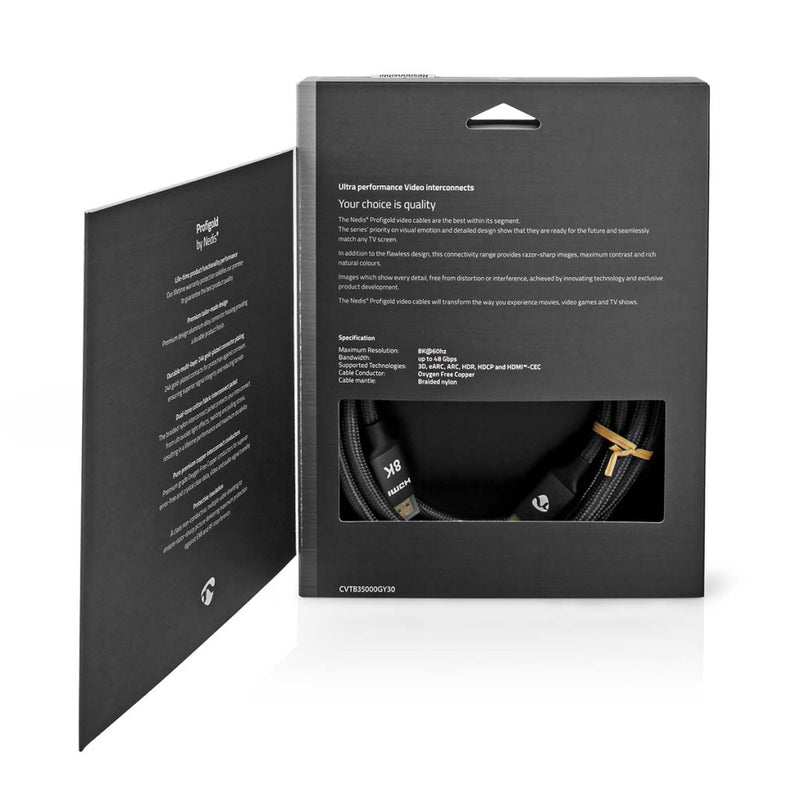 Nedis CVTB35000GY30 Ultra High Speed ??hdmi&trade;-kabel Hdmi&trade; Connector Hdmi&trade; Connecto