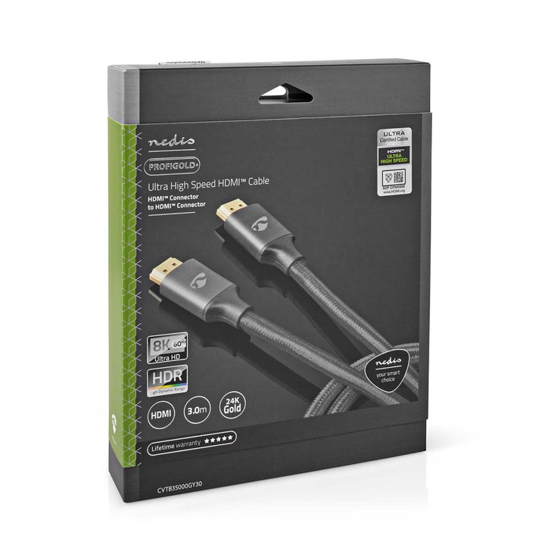 Nedis CVTB35000GY30 Ultra High Speed ??hdmi&trade;-kabel Hdmi&trade; Connector Hdmi&trade; Connecto