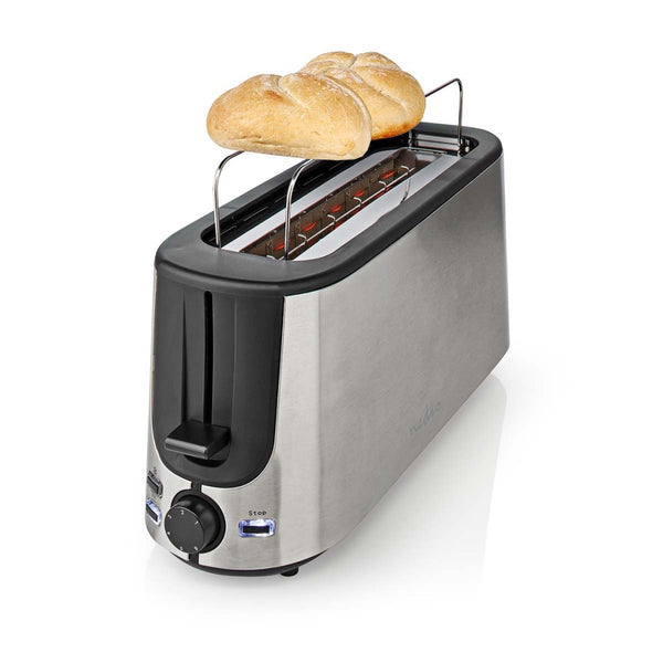 Nedis KABT310EAL Broodrooster RVS/Zwart