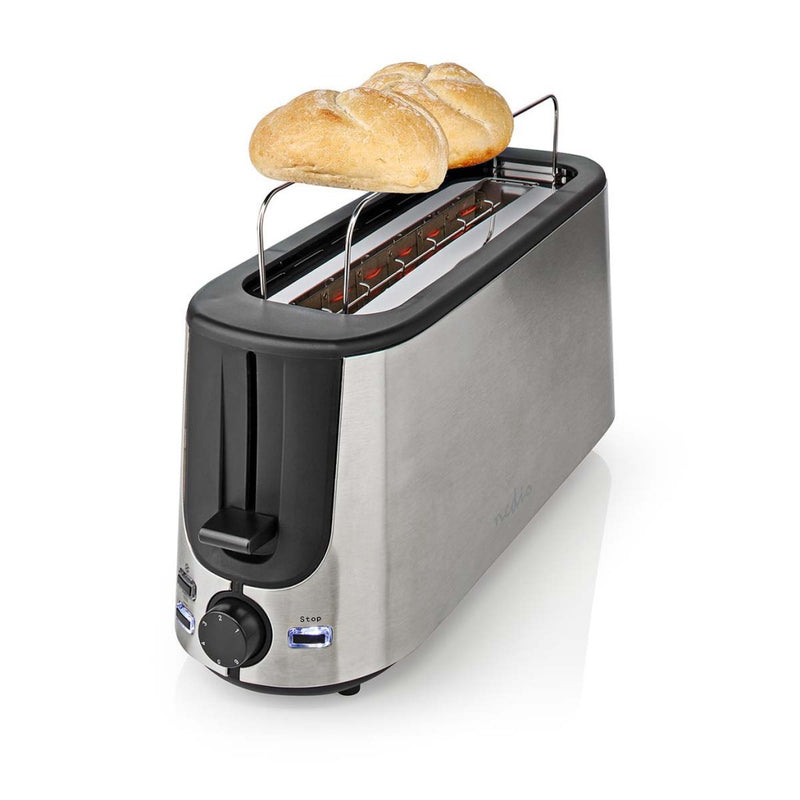 Nedis KABT310EAL Broodrooster RVS/Zwart