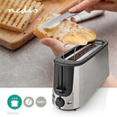 Nedis KABT310EAL Broodrooster RVS/Zwart