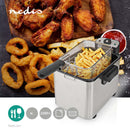 Nedis KADF401FSR Friteuse 4L 2200W RVS/Zwart