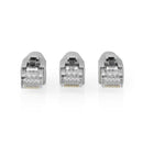 Nedis CCBW89360GY Rj45-connector Rj45 Pass Through Stevig/gesnoerd Utp Cat6 Recht Verguld 10 Stuks