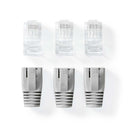 Nedis CCBW89360GY Rj45-connector Rj45 Pass Through Stevig/gesnoerd Utp Cat6 Recht Verguld 10 Stuks