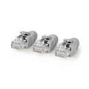Nedis CCBW89360GY Rj45-connector Rj45 Pass Through Stevig/gesnoerd Utp Cat6 Recht Verguld 10 Stuks