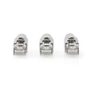 Nedis CCBW89380GY Rj45-connector Rj45 Pass Through Stevig/gesnoerd Ftp Cat6a Recht Verguld 10 Stuks