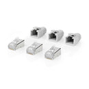Nedis CCBW89380GY Rj45-connector Rj45 Pass Through Stevig/gesnoerd Ftp Cat6a Recht Verguld 10 Stuks