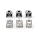 Nedis CCBW89370GY Rj45-connector Rj45 Pass Through Stevig/gesnoerd Ftp Cat6 Recht Verguld 10 Stuks