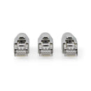 Nedis CCBW89370GY Rj45-connector Rj45 Pass Through Stevig/gesnoerd Ftp Cat6 Recht Verguld 10 Stuks