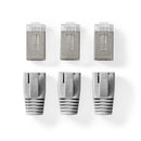 Nedis CCBW89370GY Rj45-connector Rj45 Pass Through Stevig/gesnoerd Ftp Cat6 Recht Verguld 10 Stuks