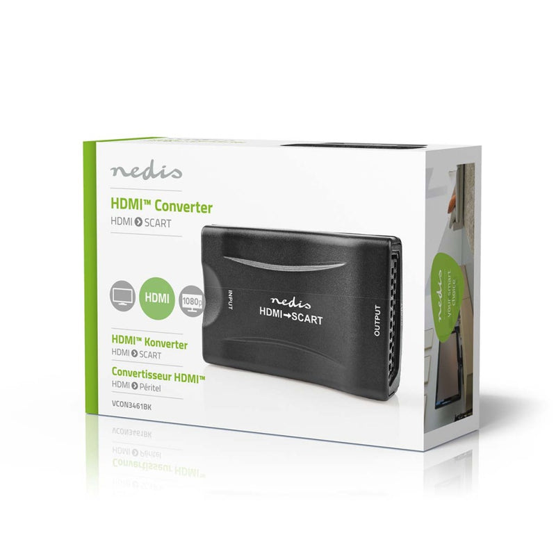 Nedis VCON3461BK Hdmi&trade;-converter Hdmi&trade; Input Scart Female 1-weg 1080p 1.2 Gbps Abs Zwar