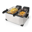 Nedis KADF601FSR Friteuse 2x3L 3600W RVS/Zwart