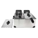 Nedis KADF601FSR Friteuse 2x3L 3600W RVS/Zwart
