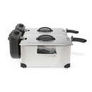 Nedis KADF601FSR Friteuse 2x3L 3600W RVS/Zwart
