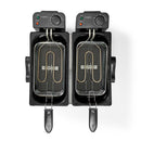 Nedis KADF601FSR Friteuse 2x3L 3600W RVS/Zwart