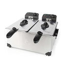 Nedis KADF601FSR Friteuse 2x3L 3600W RVS/Zwart