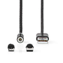 Nedis CCGB60630BK20 Usb-kabel Usb 2.0 Usb-a Male Usb Micro-b Male / Usb-c&trade; Male No Data Trans