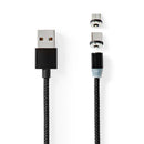Nedis CCGB60630BK20 Usb-kabel Usb 2.0 Usb-a Male Usb Micro-b Male / Usb-c&trade; Male No Data Trans