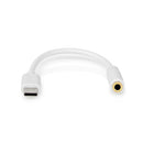 Nedis CCGB65950WT01 Usb-adapter Usb 2.0 Usb-c&trade; Male 3,5 Mm Female 0.10 M Rond Vernikkeld Pvc