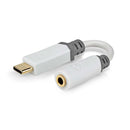 Nedis CCBW65950WT01 Usb-adapter Usb 2.0 Usb-c&trade; Male 3,5 Mm Female 0.10 M Rond Verguld Pvc Wit