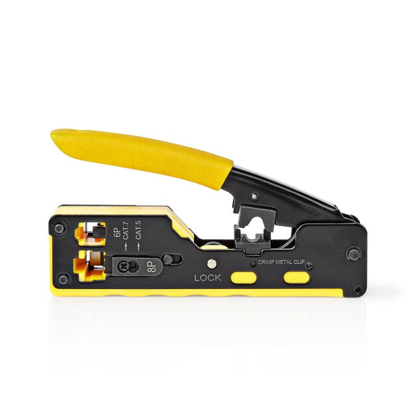 Nedis CCGG89510BK Krimptang Cat5 / Cat5e / Cat6 / Cat6a / Cat7 / Rj12 / Rj45 Snijden / Strippen / T