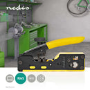 Nedis CCGG89510BK Krimptang Cat5 / Cat5e / Cat6 / Cat6a / Cat7 / Rj12 / Rj45 Snijden / Strippen / T