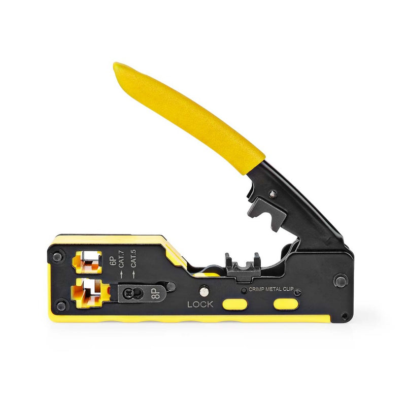 Nedis CCGG89510BK Krimptang Cat5 / Cat5e / Cat6 / Cat6a / Cat7 / Rj12 / Rj45 Snijden / Strippen / T