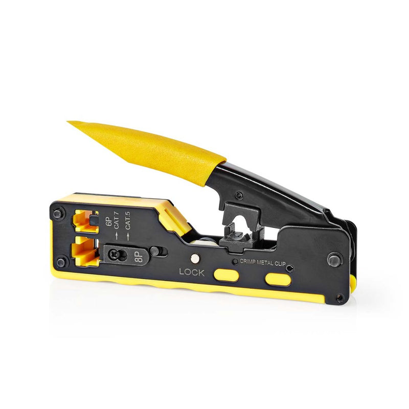 Nedis CCGG89510BK Krimptang Cat5 / Cat5e / Cat6 / Cat6a / Cat7 / Rj12 / Rj45 Snijden / Strippen / T