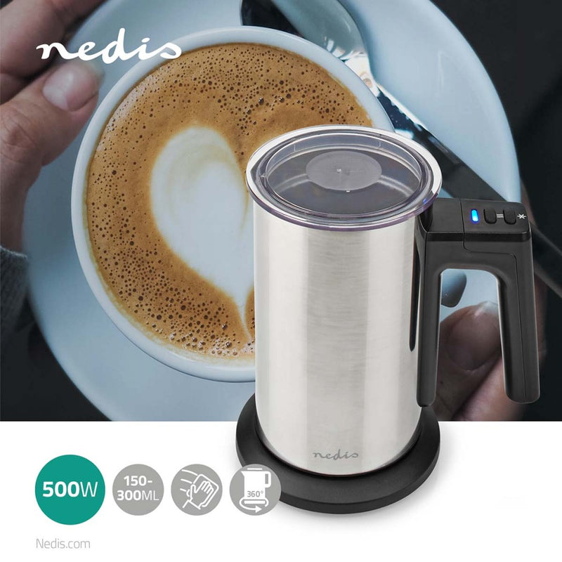 Nedis KAMF300ESS Melkopschuimer 0.15L 500W Draadloos 1 Snelheid
