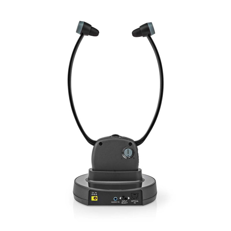 Nedis HPRF021BK Draadloze Tv-koptelefoon Rf In-ear Maximale Batterijduur: 7 Hrs 25 M Digitale Audio