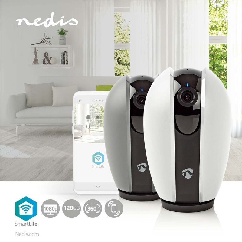 Nedis WIFICI21CGY Smartlife Camera Voor Binnen Wi-fi Full Hd 1080p Kiep En Kantel Cloud Opslag (opt