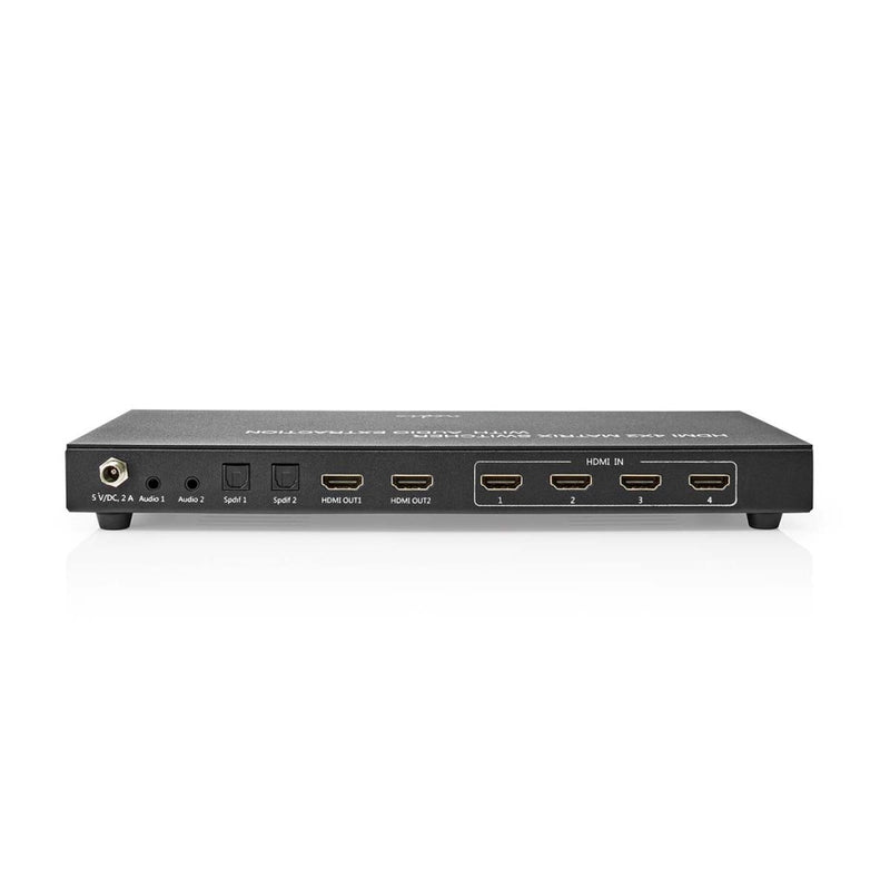 Nedis VMAT3482AT Hdmi&trade; Matrix-switch 2 X 4 Poort(en) 4x Hdmi&trade; Input 1x Optisch S/pdif /
