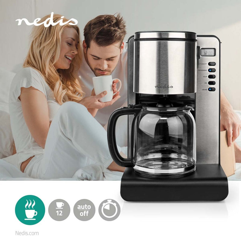 Nedis KACM280EAL Koffiezetapparaat Aluminium/Zwart