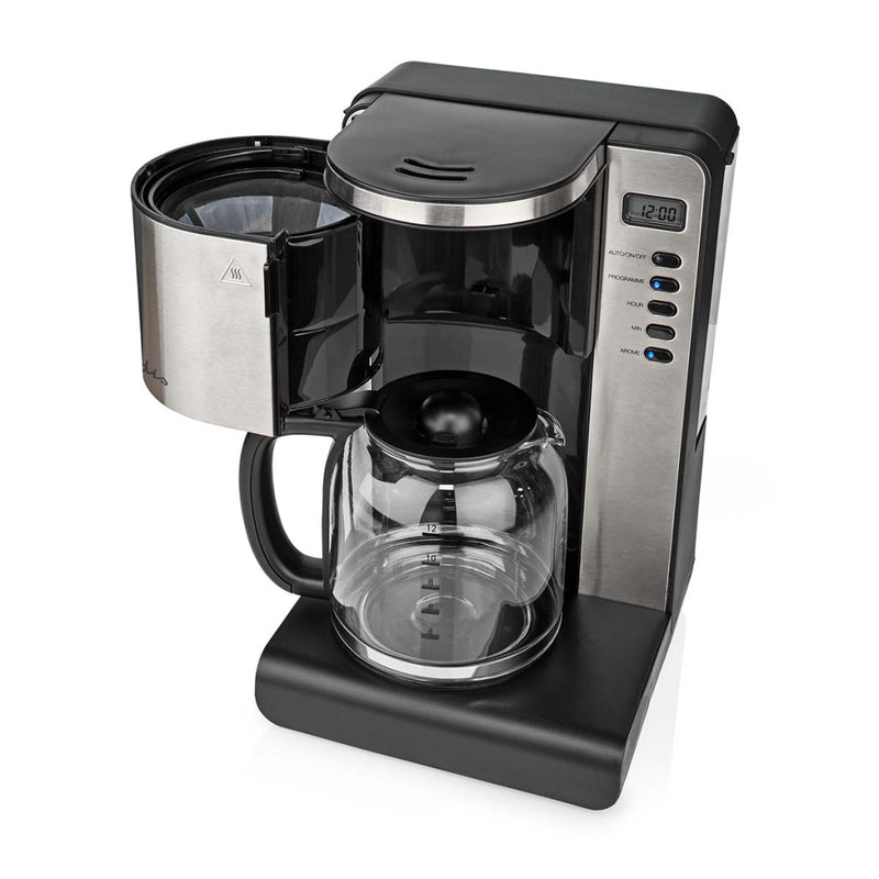 Nedis KACM280EAL Koffiezetapparaat Aluminium/Zwart